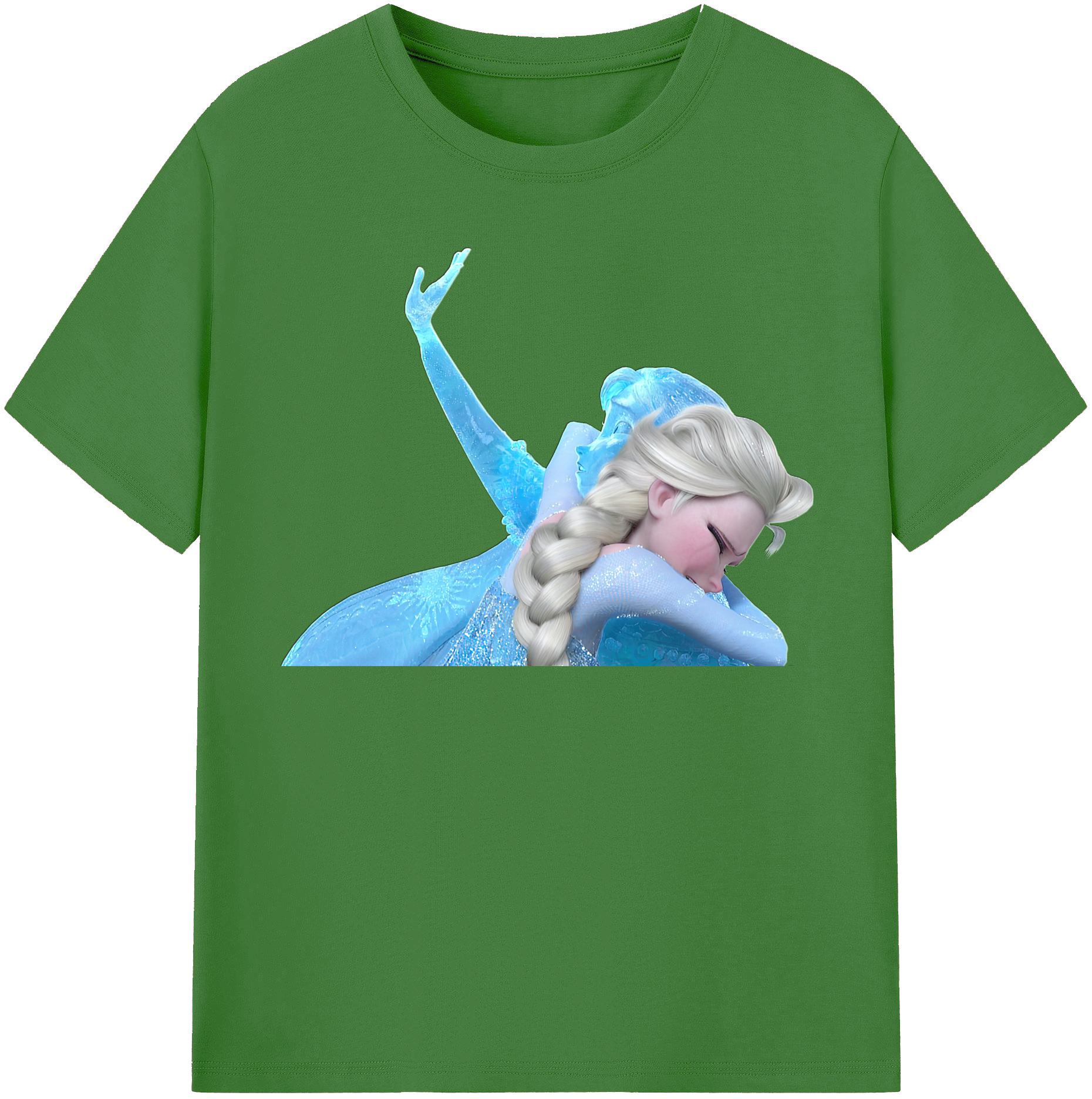 （画像用） アナと雪の女王 アンナ エルサ Frozen Anna Elsa レディースカジュアルプリントTシャツ（綿100％）